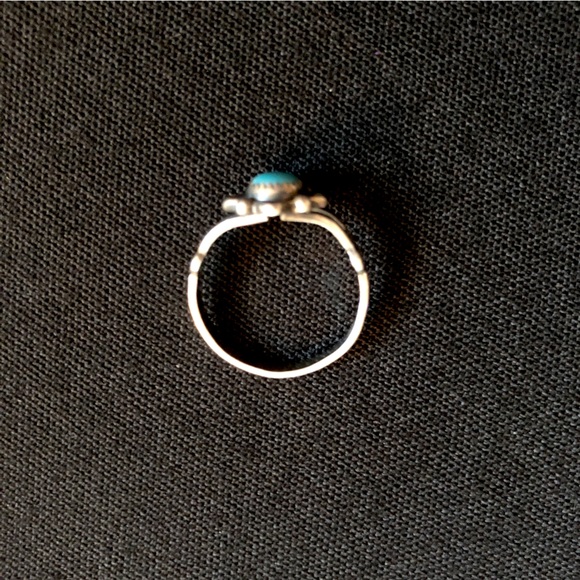 Sterling silver signed turquoise ring navajo western - Picture 7 of 9